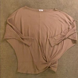 Talulah camel waffle knit top, Small